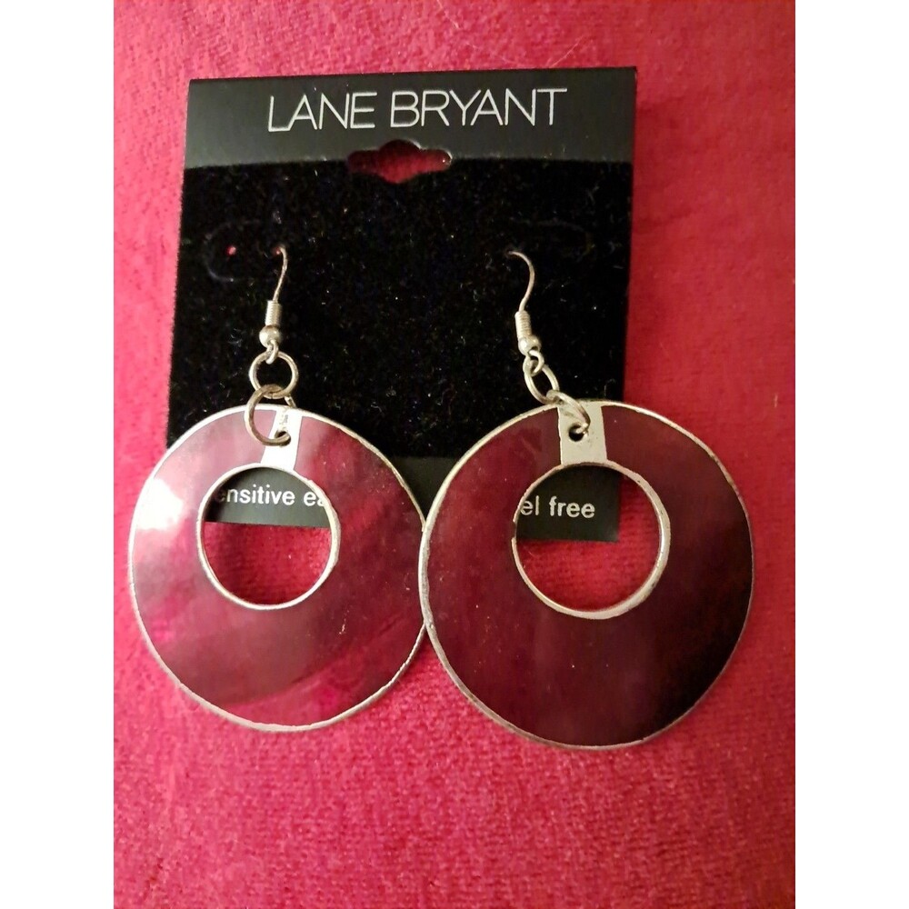 Burgandy/Red Dangle Earrings. Lane Bryant Sensitive Nickel Free